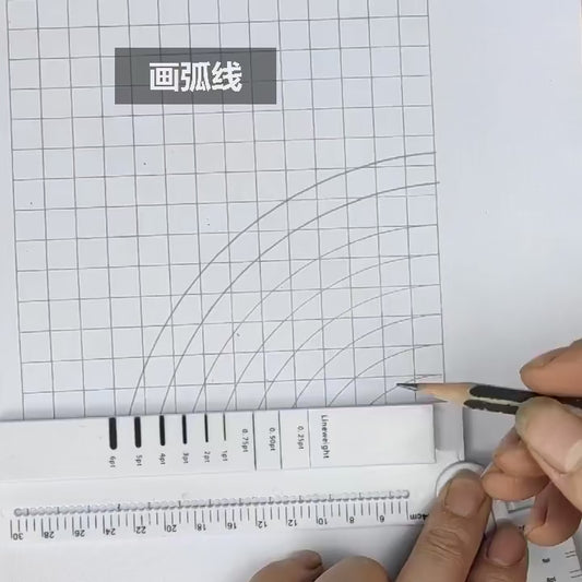 1Pcs Folding Geometric Drawing Ruler Mathematical Line Circular Drawing Geometry Template Angle School Office Measuring Drafting