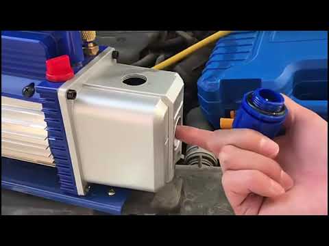 HVAC Refrigeration Vacuum Pump: 1-Stage, Choice of Manifold Gauge, 1.8-12CFM - Essential for Refrigerant Air Conditioning Maintenance