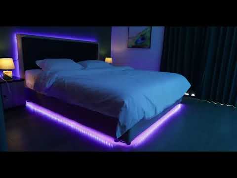 Vibrant DIY RGB LED Strip Light - Create a Stunning Ambiance with a Flexible 5050/SMD3535 Ribbon, Bluetooth Control, and DC 12V Power - Ideal for Christmas Decor and More