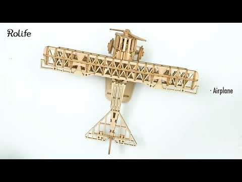 Popular Educational DIY Airplane Puzzle Game Wooden Model Building Kit - Hobbies and Gifts for Children