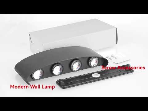 Contemporary LED Wall Lamp: Waterproof IP65, Ideal for Bathroom and Outdoor Lighting, Available in 4W, 6W, and 8W, Suitable for 110V and 220V Power Supply