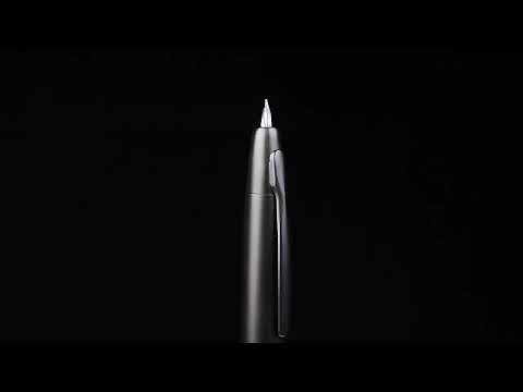 New MAJOHN A1 Press Fountain Pen Retractable Extra Fine Nib 0.4mm Metal Matte Black Ink Pen with Converter for Writing