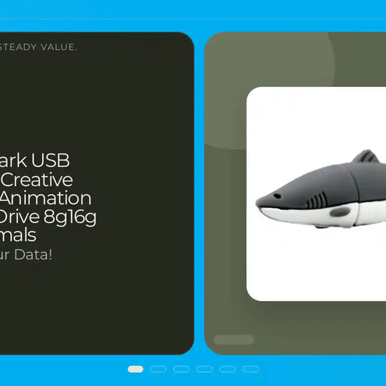 Cartoon Shark USB Flash Drive Creative Simulation Animation USB Flash Drive 8g16g Marine Animals by@Outfy