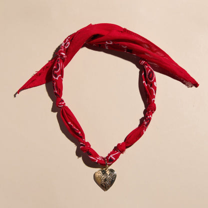 Red Bandana Charm Necklace