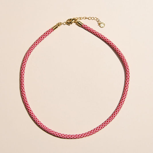 Red & White Minimalist Paracord Necklace