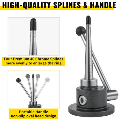 Jewelry Ring Stretcher Enlarger Size 1-14 Adjustment Tool in Nodular Iron for Precise Gold & Platinum Crafting