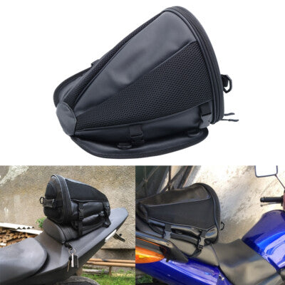 1X Motorcycle Tail Bag Back Seat Storage Backpack Carry Hand Shoulder Waterproof
