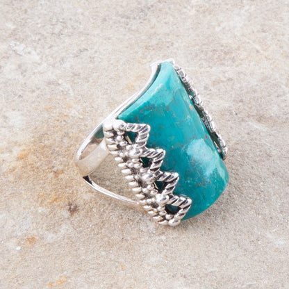 Slice Genuine turquoise Ring