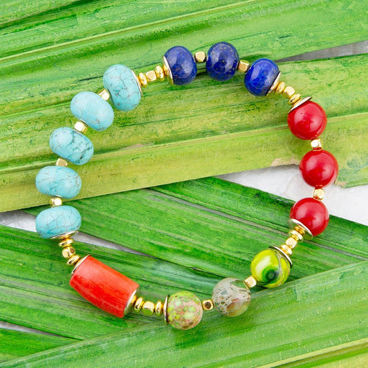 Zion Multi-Color Chunky Stretch Bracelet