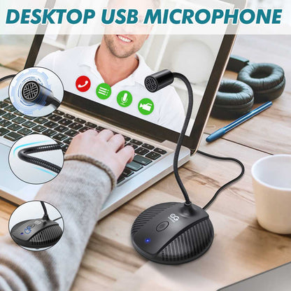 ELEGIANT EGM-03 USB Microphone Computer Desktop Mic PC Laptop for Gaming Live Streaming Meeting Recording Video Conference