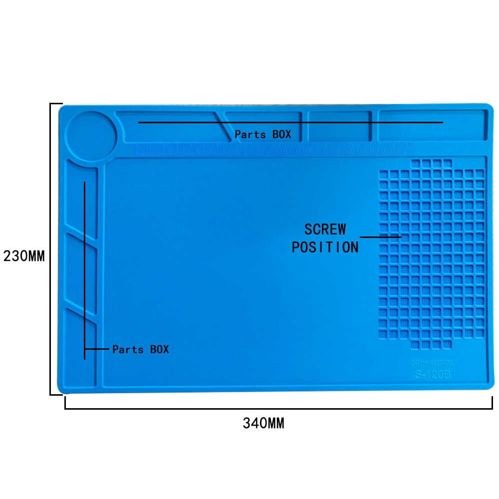 ESD Heat Insulation Working Mat Soldering Station Iron Phone Computer Repair Mat Magnetic Heat-resistant BGA  Insulator Platform