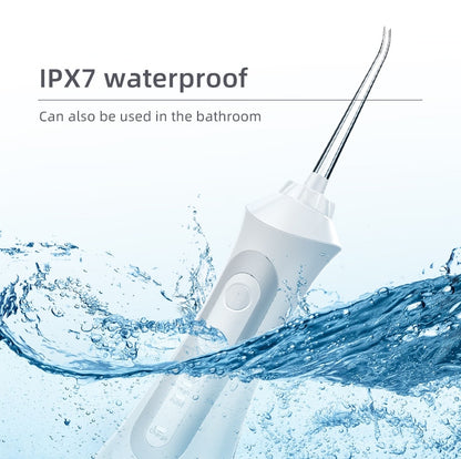 SEAGO Oral Dental Irrigator Portable Water Flosser USB Rechargeable Water Jet IPX7 Dental  200ML Water Tank