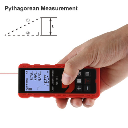 Noyafa NF-271 Laser Distance Meter 40M 80M Rangefinder Tape Range Finder Measure Device Digital Ruler Test Tool
