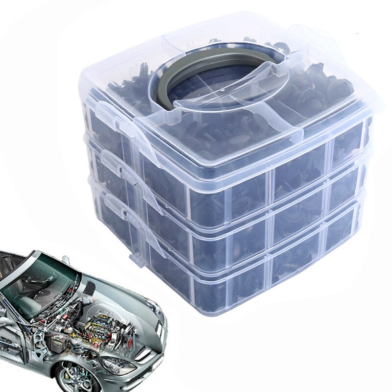 620pcs/box Auto Fastener Clip Mixed Car Body Push Retainer Pin Rivet Bumper Door Trim Panel Retainer Fastener Kit