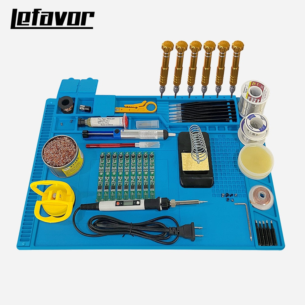 ESD Heat Insulation Working Mat Soldering Station Iron Phone Computer Repair Mat Magnetic Heat-resistant BGA  Insulator Platform