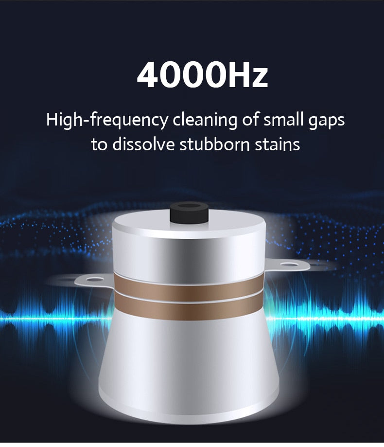 Ultrasonic Cleaner 30/50W Sonicator Bath 40Khz Degas for Watches Contact Lens Glasses Denture Teeth Electric Makeup Razor