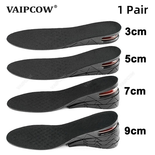 Invisible Height Boosting Insole Kit - Adjustable Shoe Heel Inserts for Up to 3-9cm Extra Elevation - Comfortable Absorbent Foot Pads for Taller Support