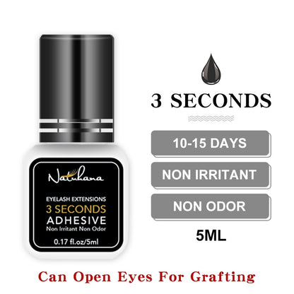 NATUHAHA 5ML Eyelash Glue Wholesale 0.5S Fast Dry Clear Lash Glue Storage False Eyelash Extensions Adhesive for Makeup Tools