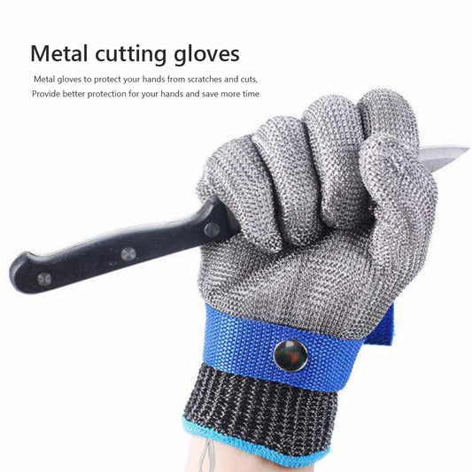 1pc Cut Resistant Stainless Steel Gloves Metal Mesh Work Gloves Working Safety Gloves Anti Cutting for Oyster Shucking Butcher