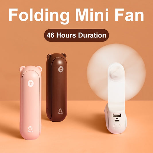 Portable USB Rechargeable Handheld Fan with 4800mAh Battery - Silent and Efficient Home Cooling Solution