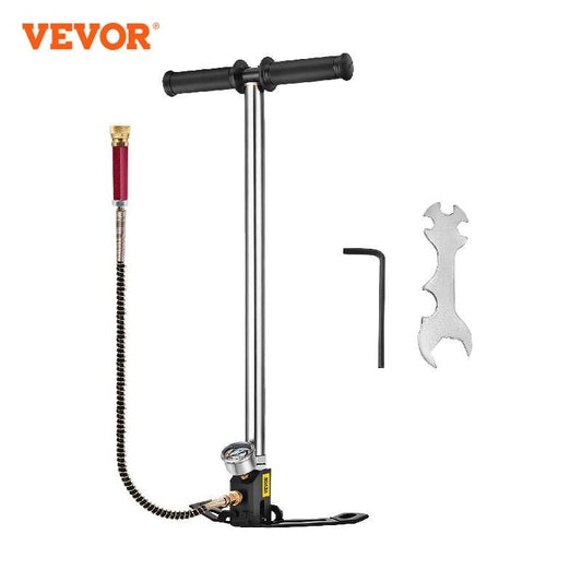 3-Stage PCP Pump with 4500PSI Pressure Gauge - Versatile High-Pressure Hand Pump for Tire, Kayak, Ball, and Air Gun Filling