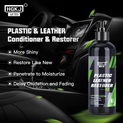 Plastic Renovator for Car Interior Spare Parts Seat Leather Liquid Wax Polish Plastic Restore Cleaner Spray Accessories S3 HGKJ
