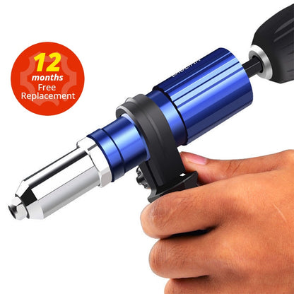 Cordless Electric Rivet Gun with Drill Adapter: 2.4mm-4.8mm Rivet Nut Gun for Effortless Insert Nut Pulling and Riveting